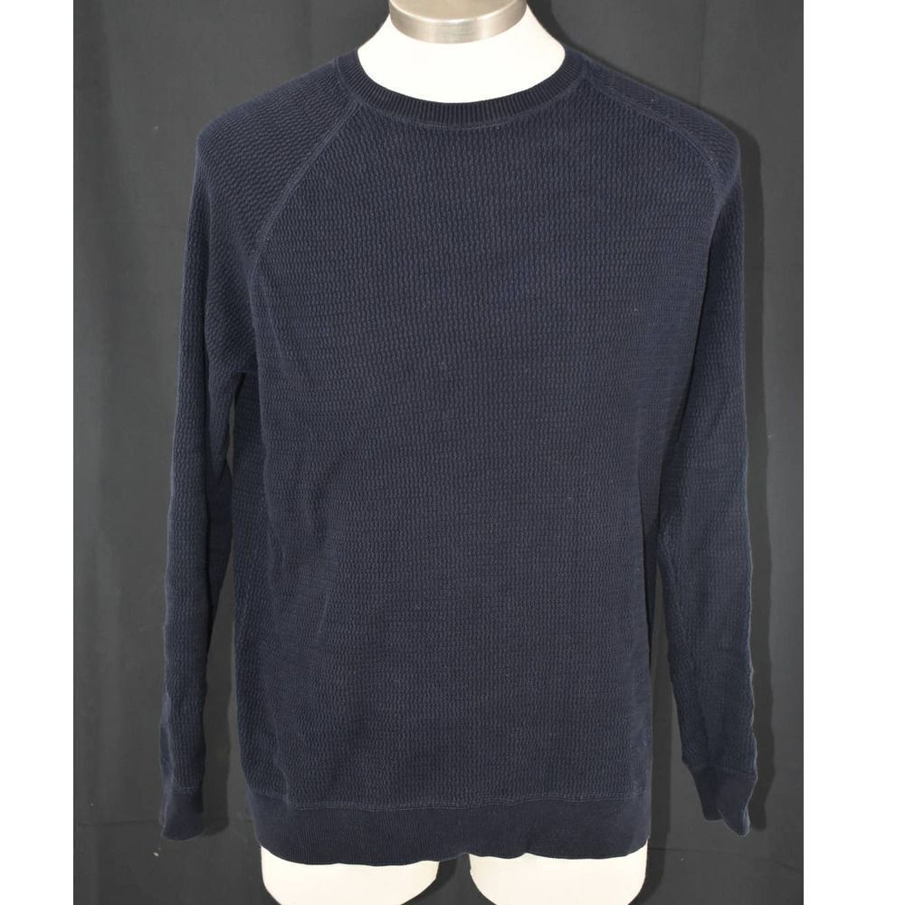 COS Navy Thermal Crew Neck Sweater  - L